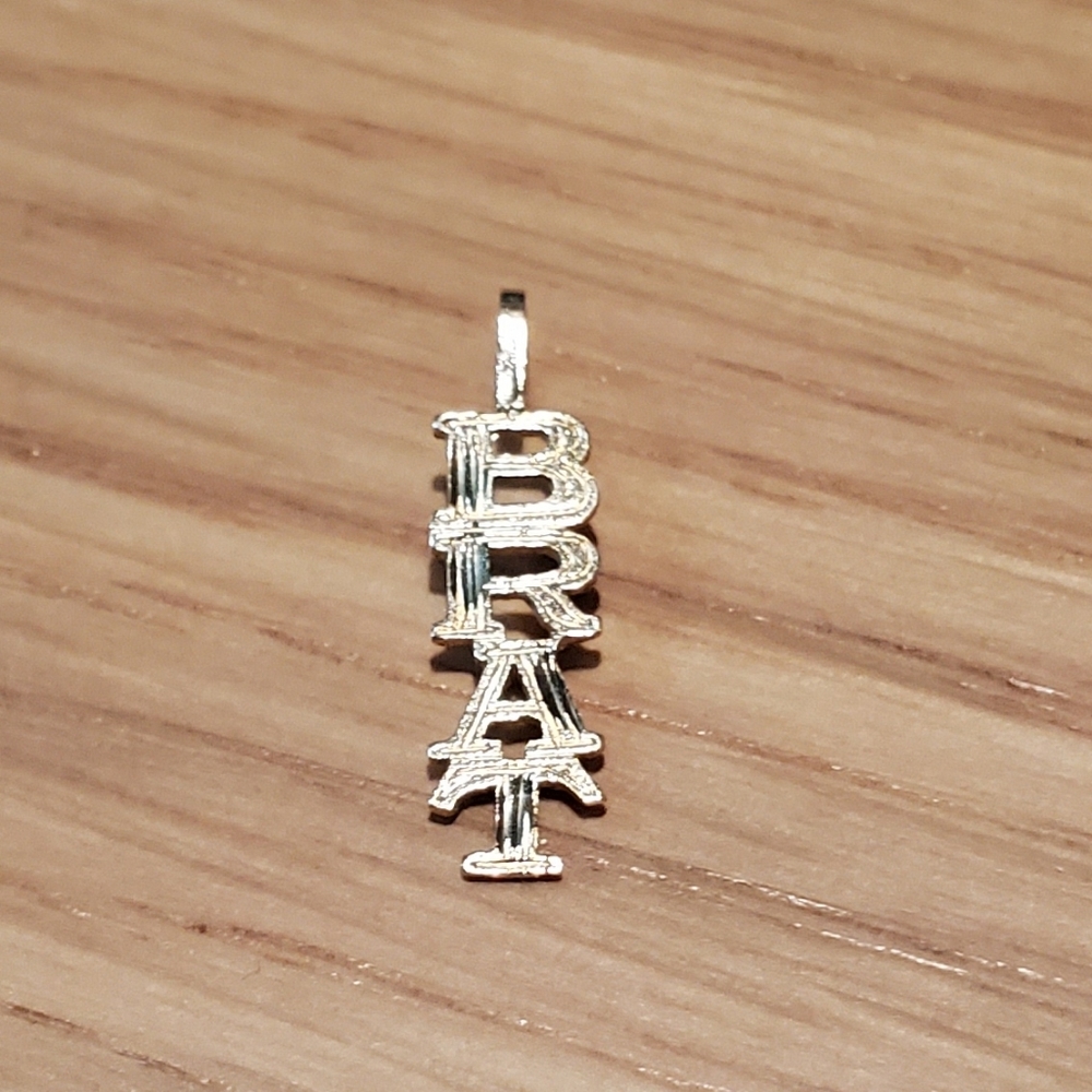 Authentic Vintage 14k Solid Gold BRAT Pendant